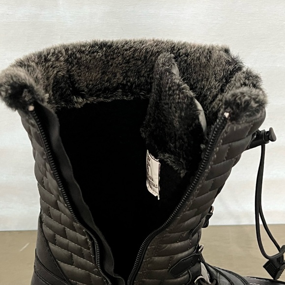 Totes Women's Weather Boots in Black/Pewter. Style E70564. Size 8. - Picture 11 of 12